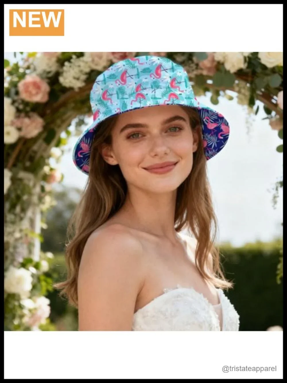 Reversible Flamingo Bucket Hat for Women Men Sun Protection Packable